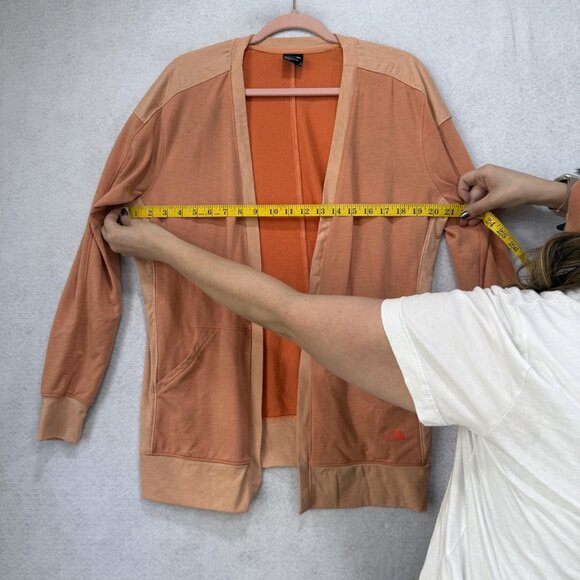 The North Face Sweater Womens Medium Orange Open Front Cardigan Pockets NF0A82Q1 - Picture 6 of 13